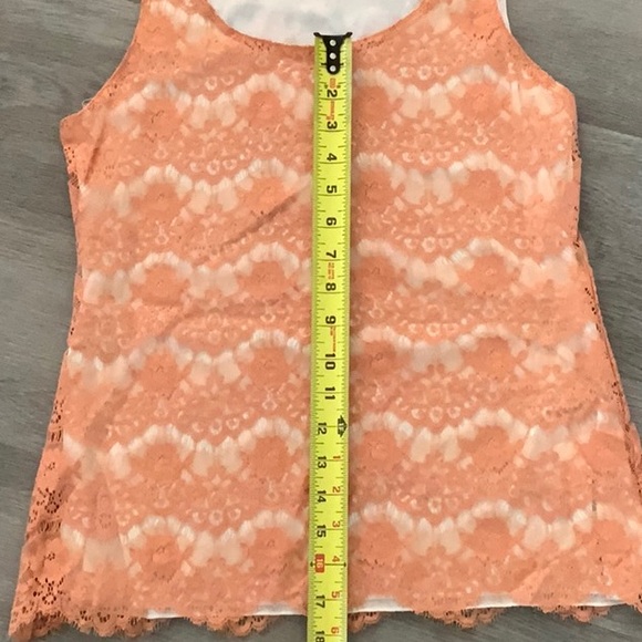 Banana Republic Small Ladies Tank - orange lace/lined. Never worn! - Picture 5 of 9